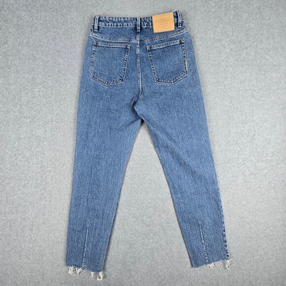 Neuw Womens Size 27 Lola High Waisted Mom Jeans Frayed Hem - Picture 3 of 16
